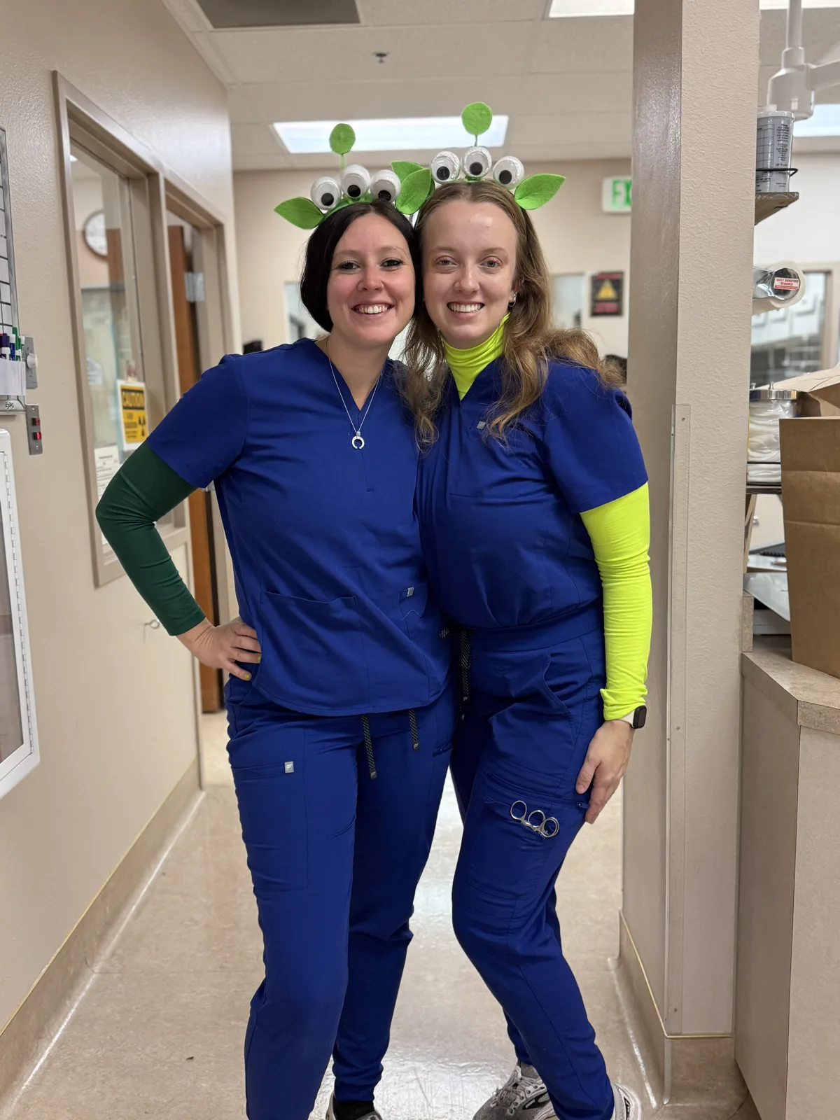Meridian Veterinary Hospital team in Halloween costumes